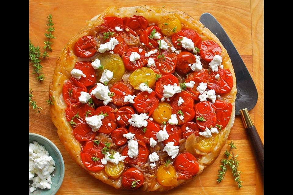 This savoury version of tarte tatin is rich with in-season, local cherry tomatoes.
