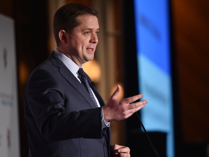 Federal Conservative Party leader Andrew Scheer spoke at a Greater Vancouver Board of Trade event in