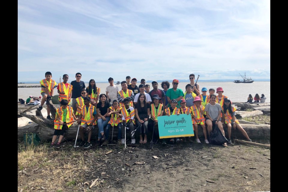 Sunday's shoreline cleanup at Garry Point Park was attended by 40 people. Photo submitted