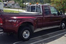 A burgundy 2000  Ford F-350 dually pick-up with BC licence plate HR7739 remains missing after it was reported stolen from a Range Road parking lot on Sat., July 13 at 10 a.m.