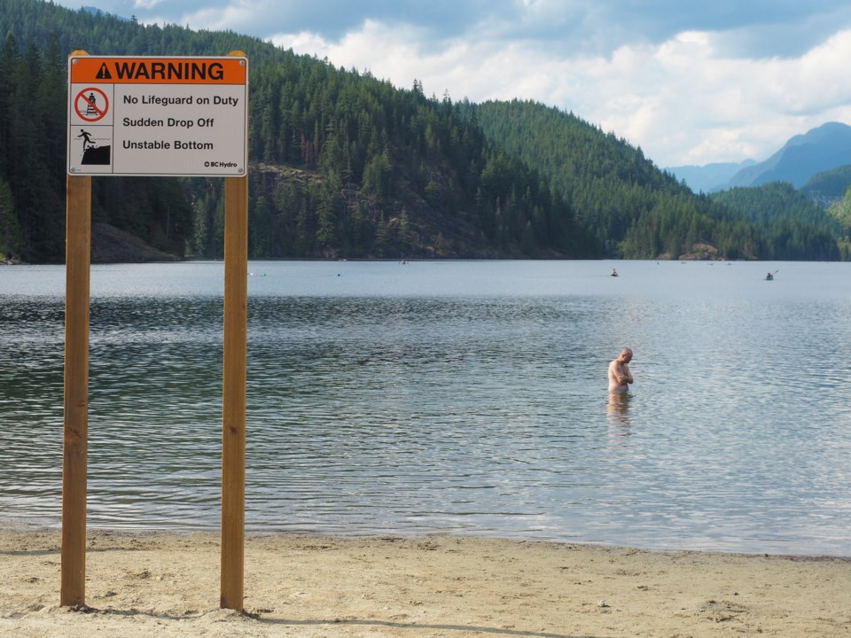 New signage was installed in June, part of a safety audit that comes a year after two people drowne