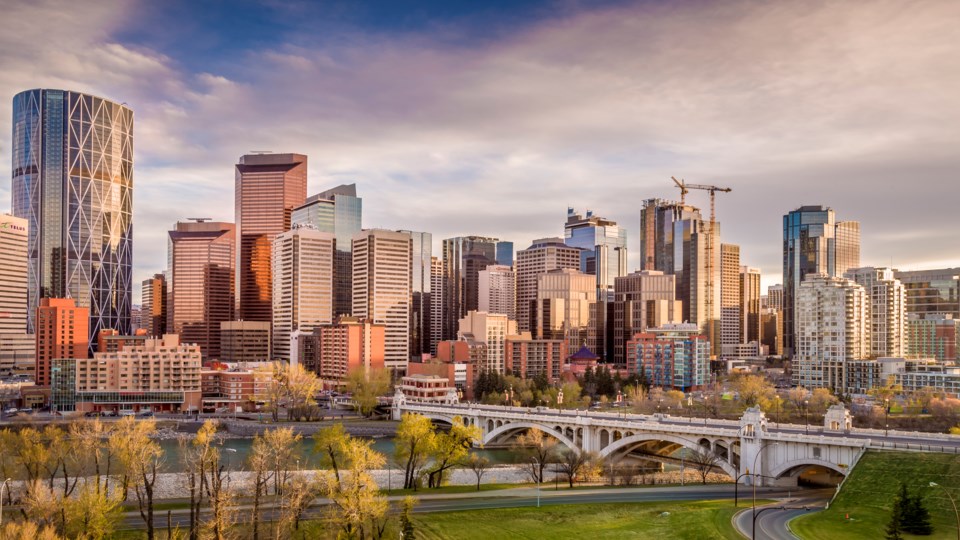 Calgary downtown park office commercial buildings