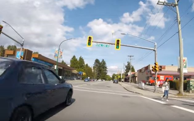 cyclist nearly hit