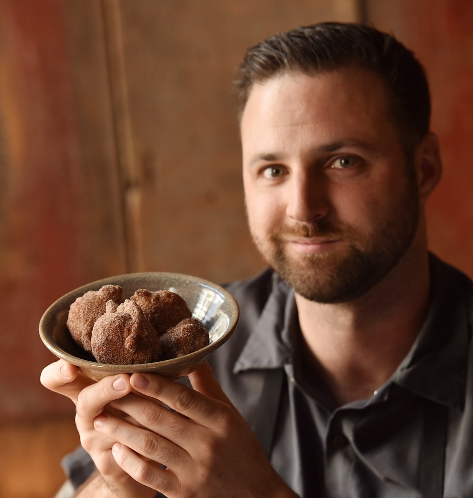 Ian McHale, executive chef of Wildebeest, infuses these delicious doughnuts with Twin Sails Con Lech