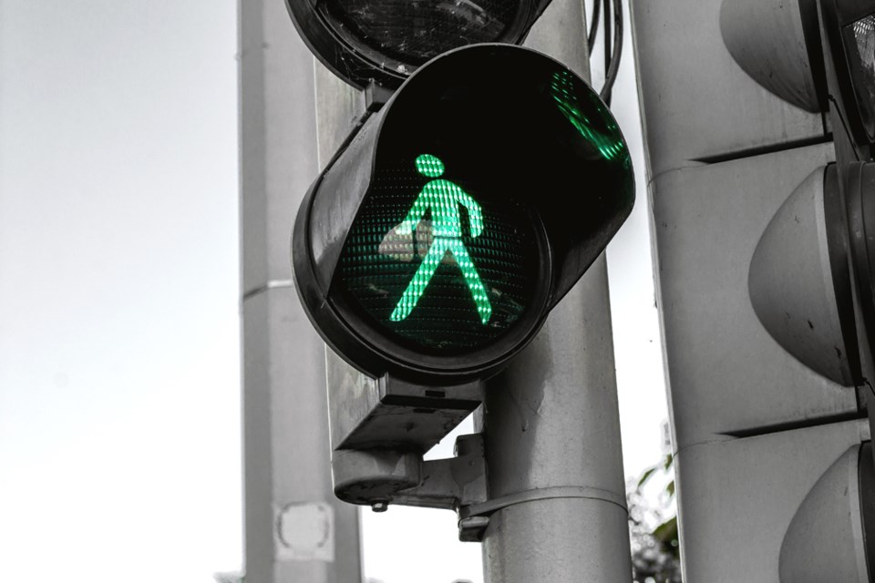 pedestrian walk signal traffic light