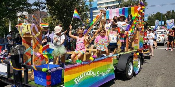 school district pride float