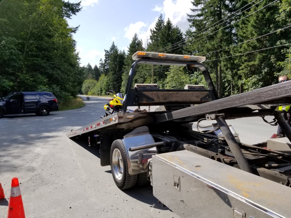 Saanich police impound motorcycle