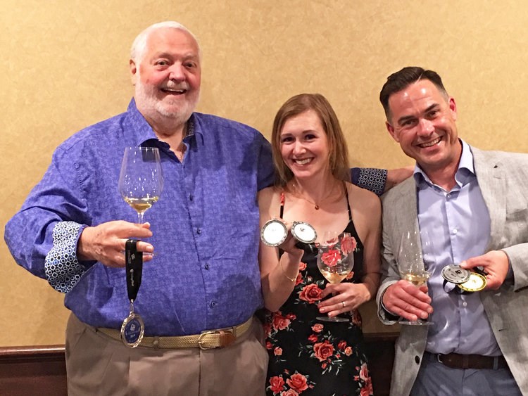 TIME Winery’s CEO Harry McWatters (left) and Winemakers Nadine Allander (centre) and Graham Pierce (right).