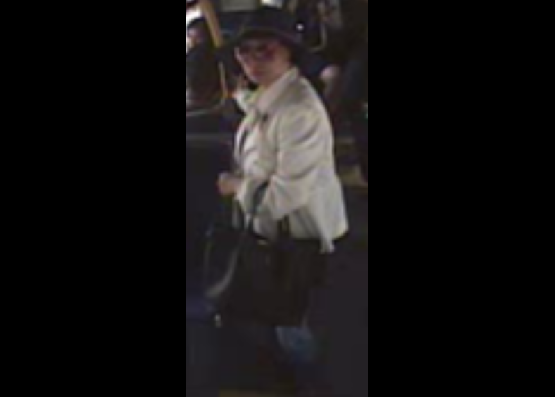 Police have released this screen grab from bus surveillance footage of a potential witness to a fatal stabbing Tuesday afternoon. Photo submitted