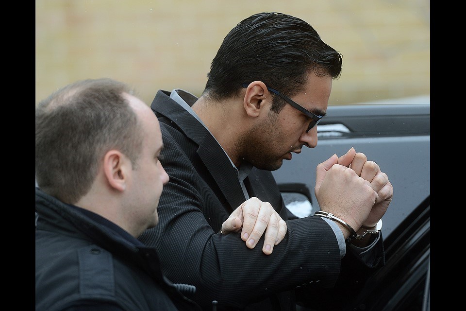 Burnaby resident Raja Dosanjh leaves the Guelph, Ont. courthouse on Dec. 22, 2017. He was found guilty of murder on Aug. 1, 2019. Tony Saxon, Guelph Today file photo