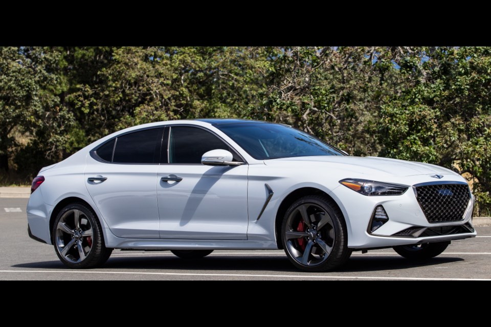 VICTORIA, B.C.: JULY 26, 2019-2020 Genesis G70 in Victoria, B.C. July 26, 2019. (DARREN STONE, TIMES COLONIST). For City story by Pedro Arrais.