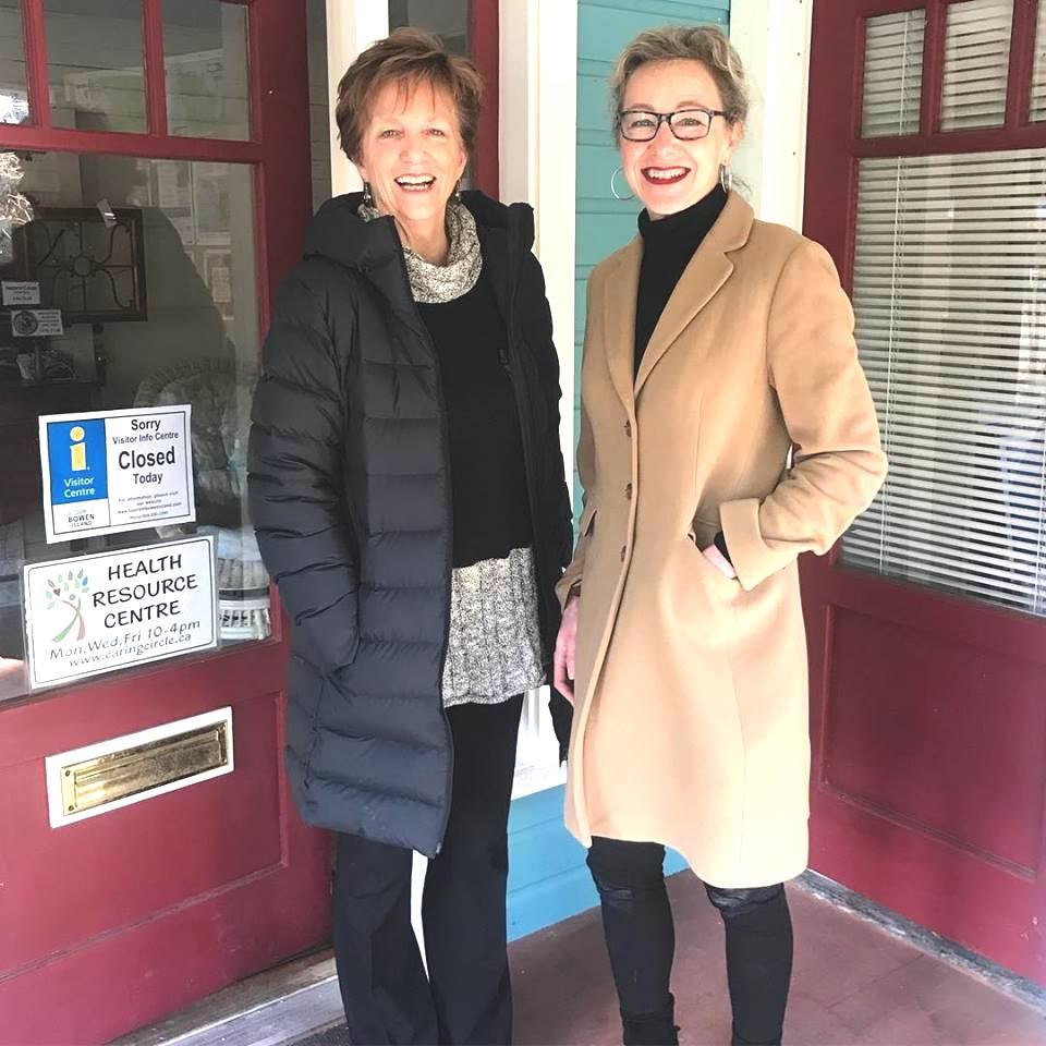 Colleen O’Neil (left), the force behind the Caring Circle, stands with article author Vaune Kolber.