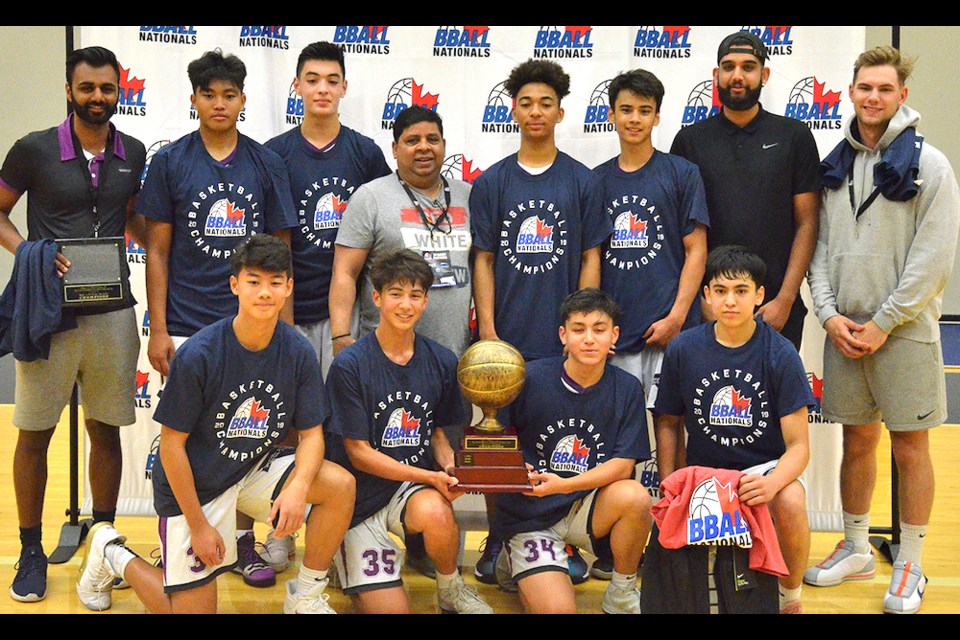 Richmond's Shooting Stars Basketball Club capture the U16 Elite title at the 2019 BBall Nationals Boys Tournament held over the B.C. Day Weekend at the Langley Events Centre.