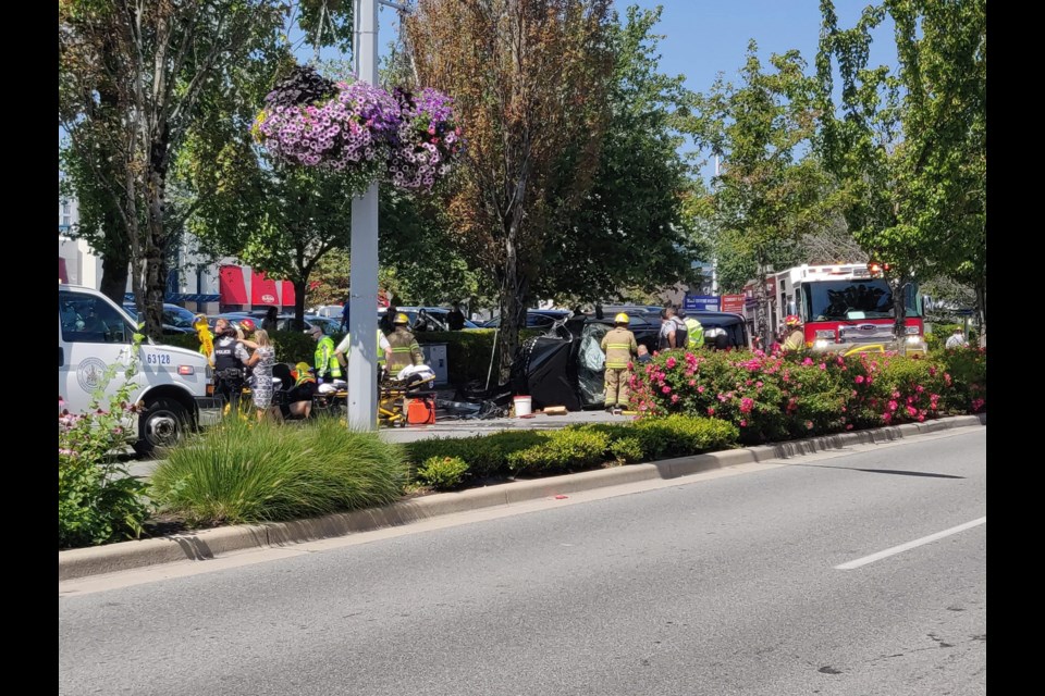 A car accident sent several individuals to the hospital on Tuesday, August 6. Photo submitted by Kevin Nguyen