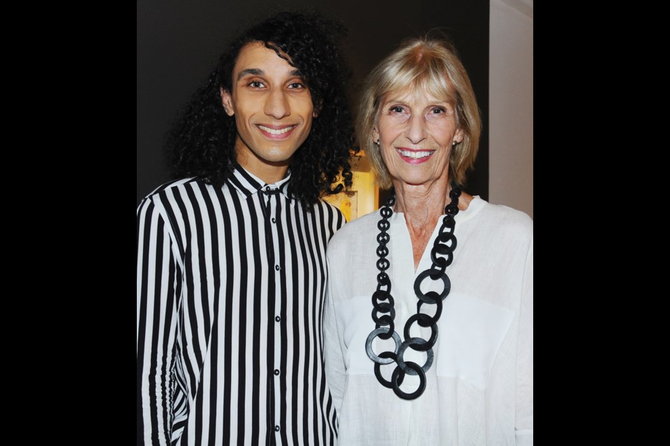 Polygon Gallery assistant curator Justin Ramsey and Merla Beckerman.