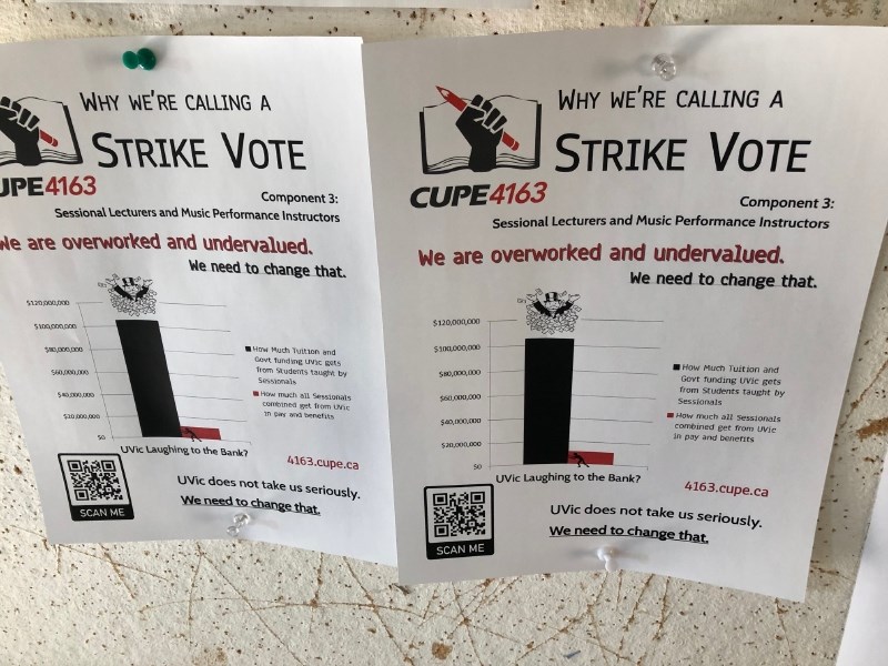 photo University of Victoria strike vote