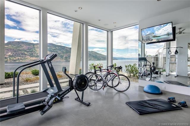 Kelowna lakefront mansion gym