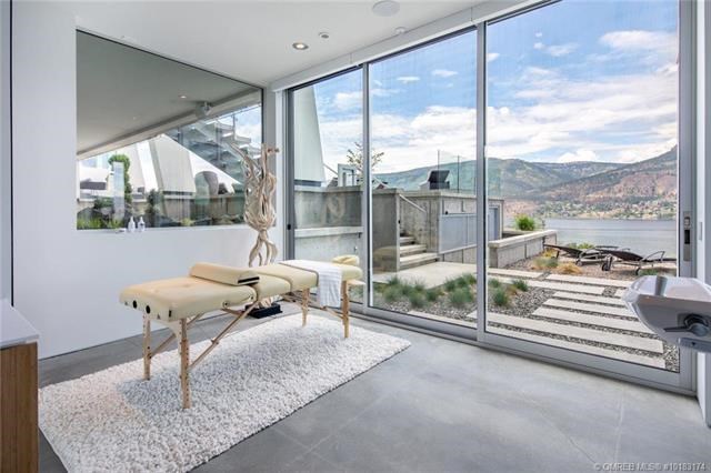 Kelowna lakefront mansion massage yoga room