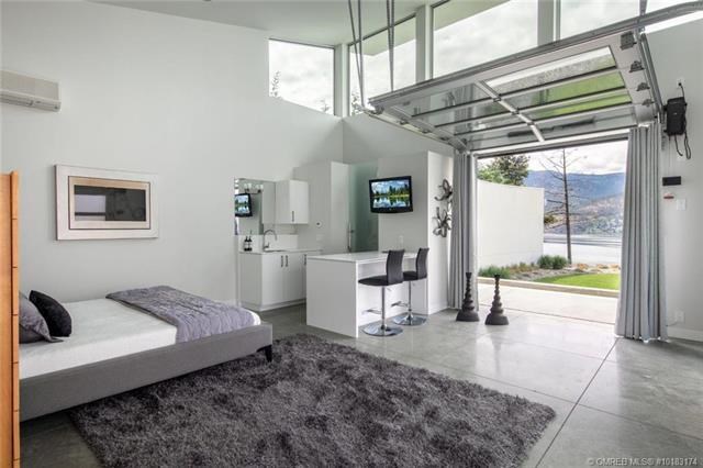 Kelowna lakefront mansion guest bedroom garage door