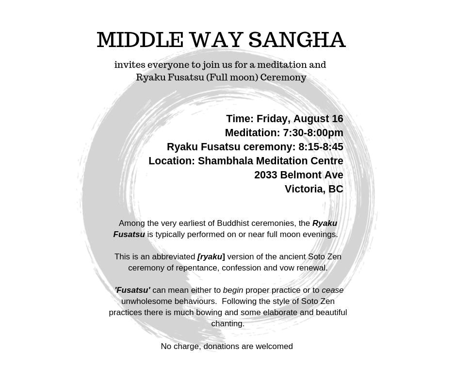 Invitation to Meditation Ceremony