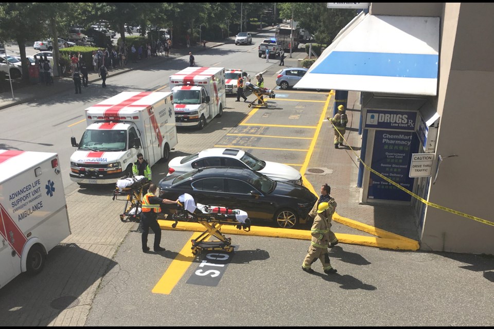 Police taped off Ackroyd Road on Tuesday afternoon while dealing with reports of people feeling ill.