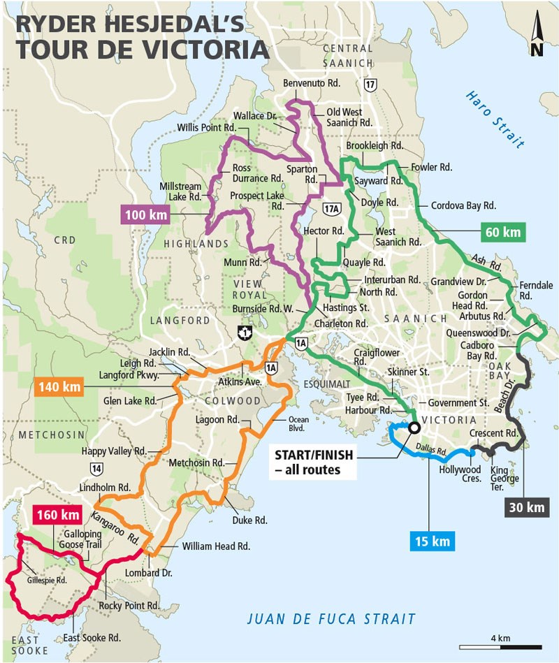 Road closures for Tour de Victoria bicycling festival Victoria Times