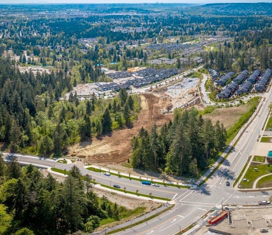 Overhead view of the two lots already serviced and zoned for townhouses the city of Coquitlam proposes to sell to developers.