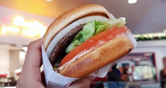 Classic In-N-Out burger. Photo by @takeit.cheesy/Instagram