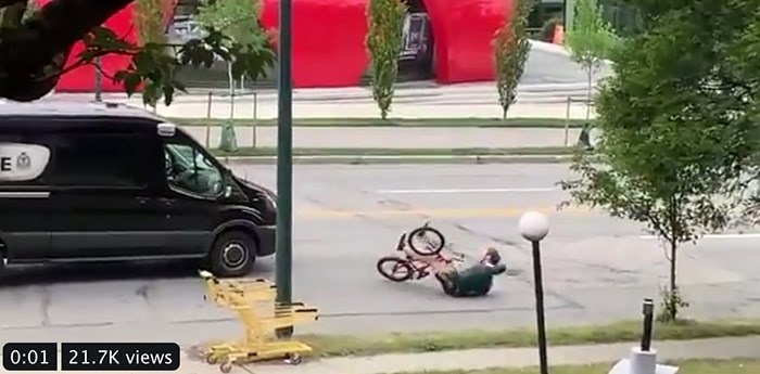 biker hit by cop