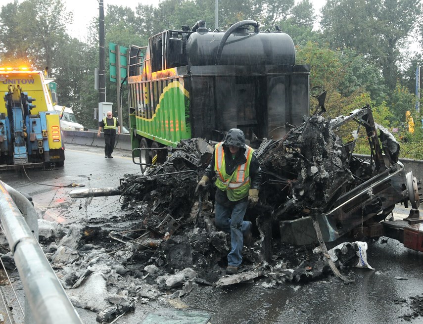 burned truck