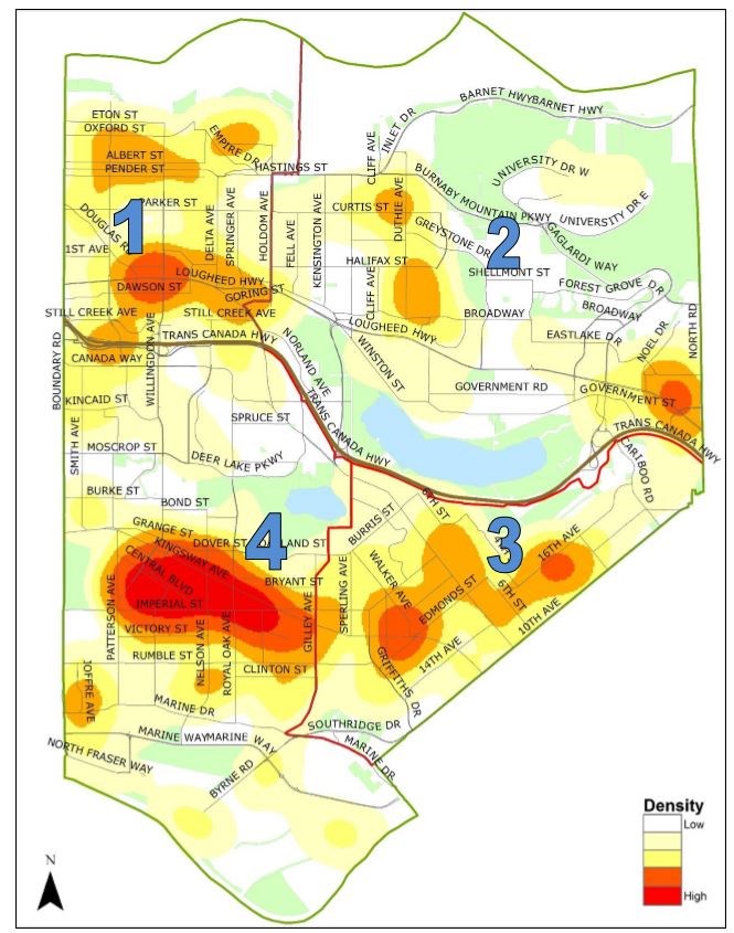 heat map burnaby crime