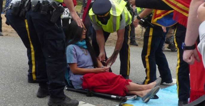 burnaby pipeline protester