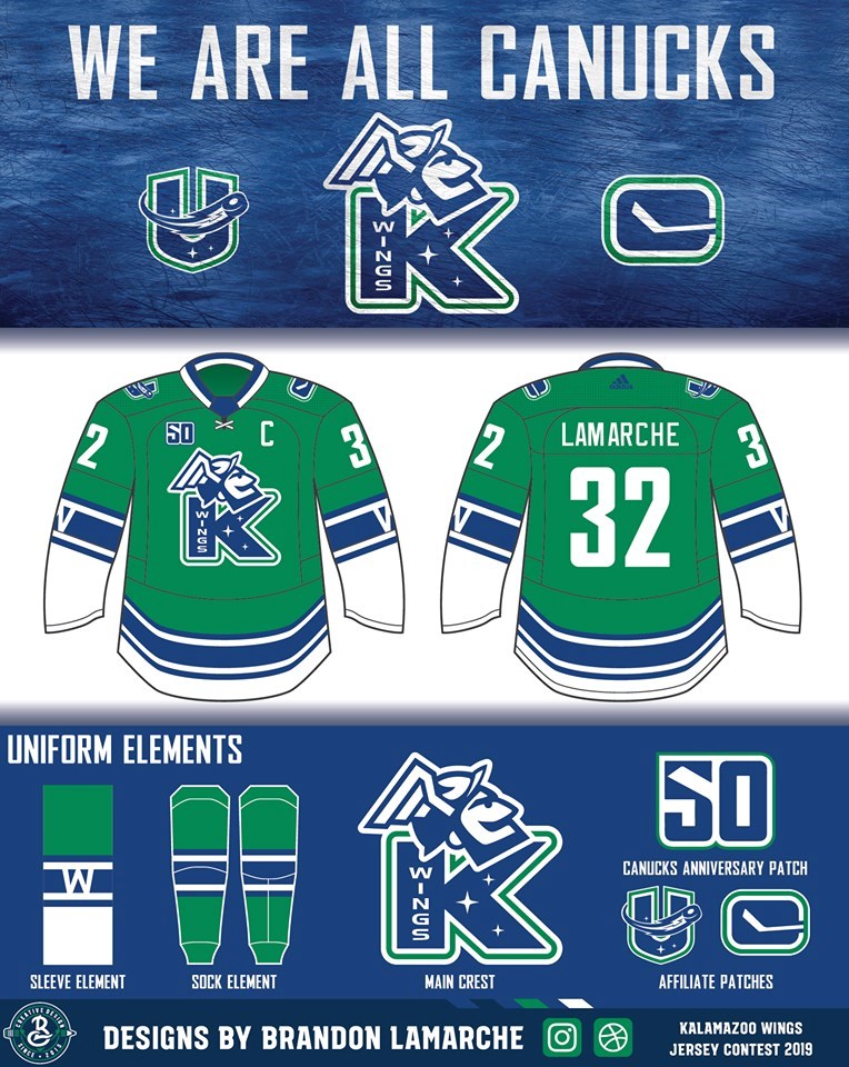 Second-place Kalamazoo Wings jersey contest