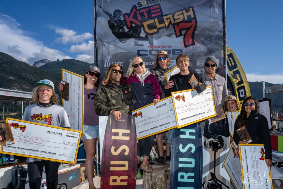 The Canadian winners. Lauren Holman and Jack Rieder are in the centre.