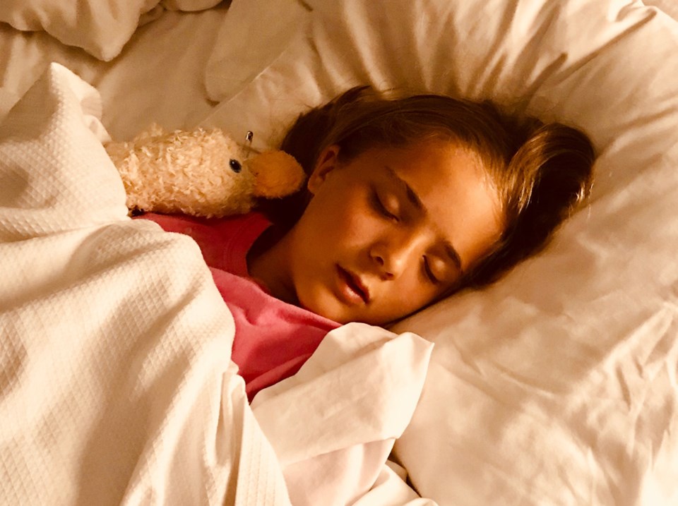 child sleeping, stock photo