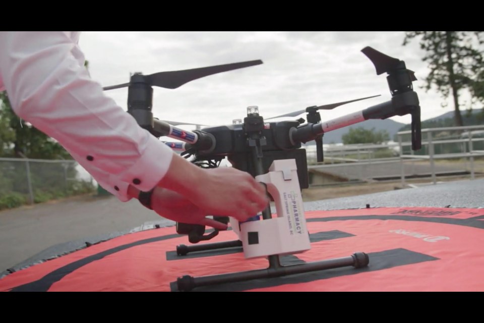 The drone used to deliver medications to Salt Spring from Duncan.