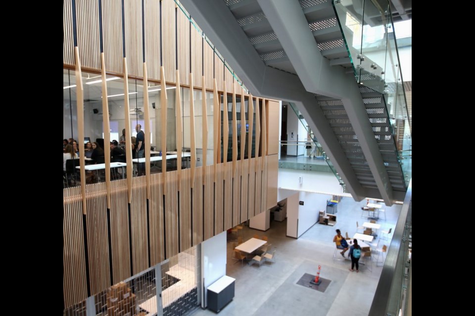 An interior view of the newly opened Alex and Jo Campbell Health and Wellness Centre.