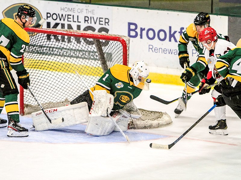 Powell River Kings goaltender Eli Pulver