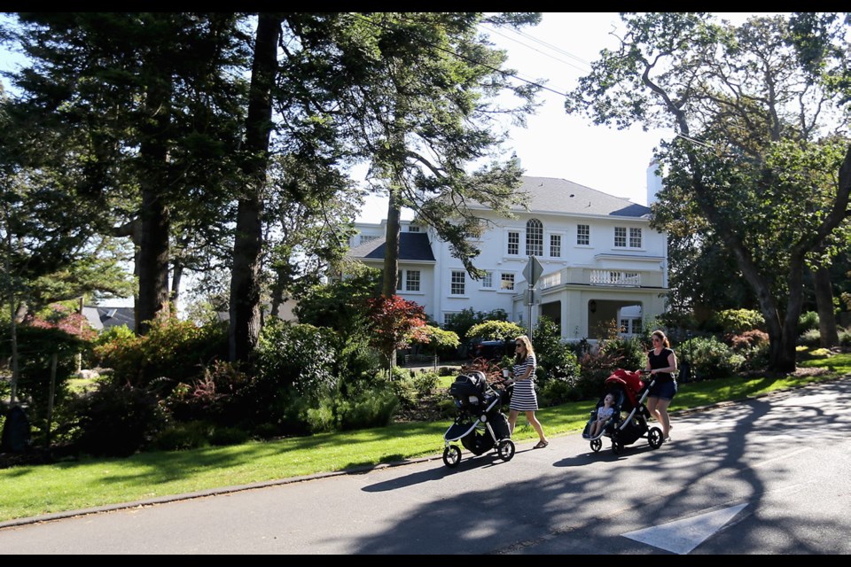 A mansion-style home on Runnymede Avenue in Oak Bay with connections to the family behind the Butchart Gardens.