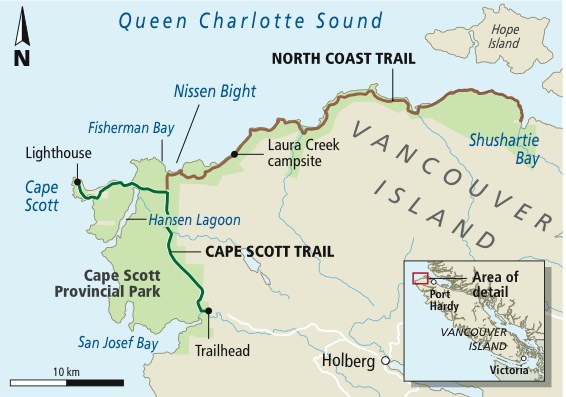 North Coast Trail Map Wildlife And Wilderness Converge On Island's North Coast Trail - Victoria  Times Colonist