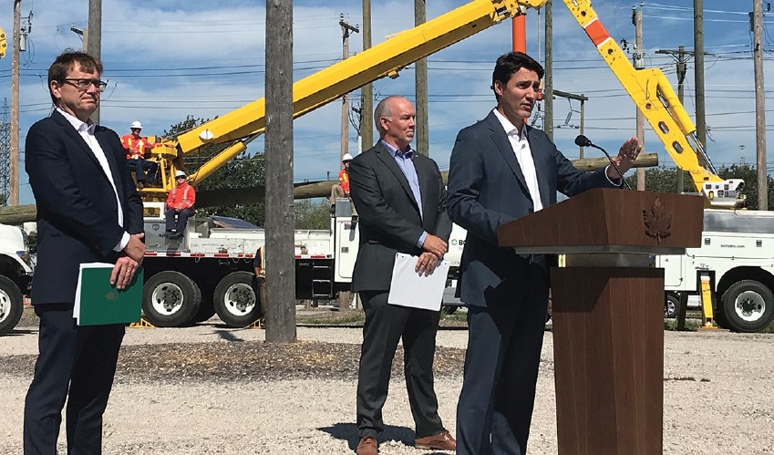 Justin Trudeau, John Horgan, Jonathan Wilkinson