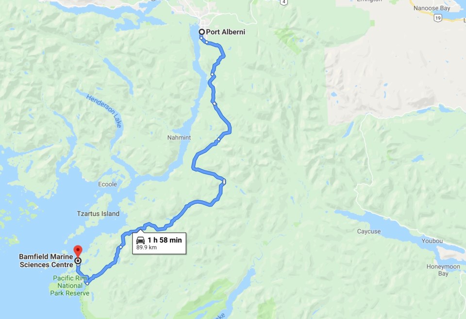 Route Port Alberni-Bamfield