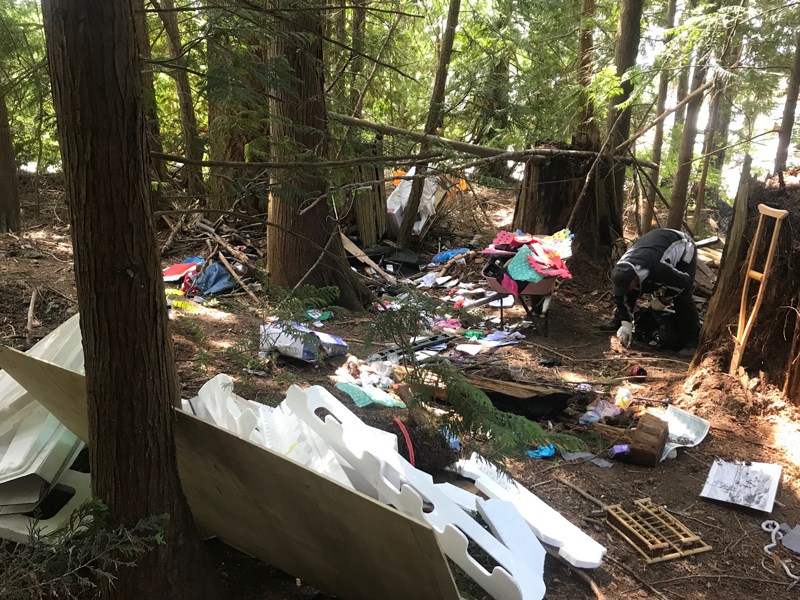 Illegal camping in Powell River