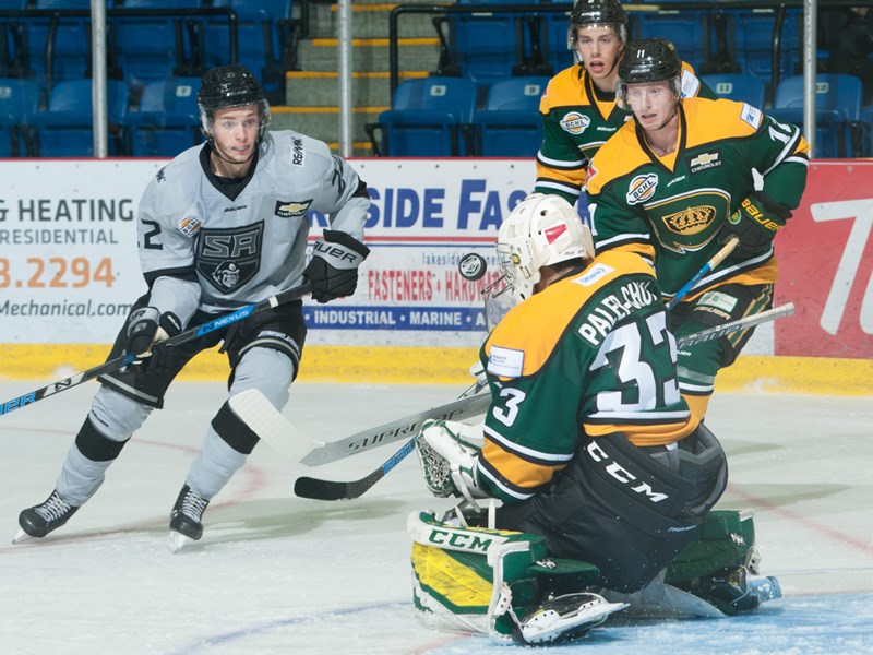 Powell River Kings’ goaltender Matteo Paler-Chow