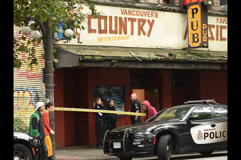 There were three shootings in the DTES in the last 24 hours, the last one being at the Grand Union Hotel at 74 West Hastings St. Monday morning.