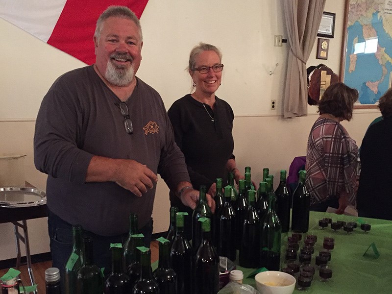 Dan and Marian De Vita oversaw the wine-tasting at an event celebrating Italian culture recently in Powell River. Contributed photo