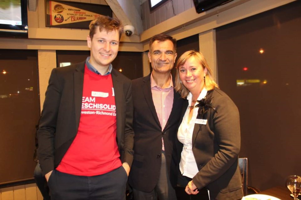 Joe Peschisolido (Liberal candidate, Steveston Richmond East) held a fundraiser at Legends Pub on Tuesday.