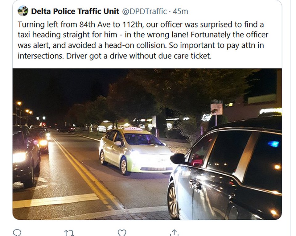 delta police close call