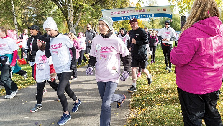 Nearly 250 runners and walkers participated in the CIBC Run for the Cure on Sunday morning at Lheidli T’enneh Memorial Park. Citizen Photo by James Doyle