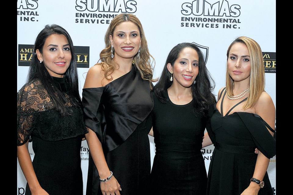 Fundraising committee members Sahar Mehrabadi, Sepideh Nevis, Setareh Javadi and Pari Ghazi.